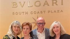 Amazing Opening night at the new Bulgari Flagship store in Southcoast Plaza. Gena’s artwork featured in window displays and in store… STUNNING!! Herve Perrot Bulgari President was so gracious see picture with Herve, Gena and Doris Turner a Southern California legend who also attended! Feeling very proud.. ❤️ | Gail Denney