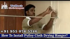 How To Install Pulley Cloth Drying Hanger? Ceiling hangers /Roof cloth hangers, Hyderabad, India.