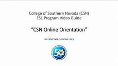 CSN Online Orientation