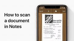How to scan documents on your iPhone with the Notes app — Apple Support