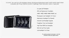 CO LIGHT 2pcs 4x6 Inch LED Headlights 66W/pc Rectangular Replacement H4651 H4652 H4656 H4666 H6545 Compatible with Pickup Peterb
