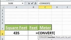 How convert Square feet Into meter in Excel || sq ft to mtr