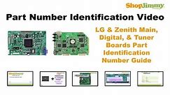 TV Repair Tutorial - Part Number Idenfication Guide for LG & Zenith Main, Digital, & Tuner Boards