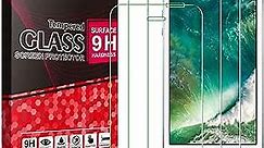 [3 Pack] Designed For iPhone SE (2016 Edition), 5s, 5c, 5 Tempered Glass Screen Protector, 9H Hardness, Anti Scratch, Bubble Free, Case Friendly, Easy to Install