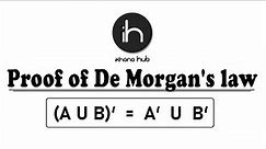 2.5 Proof of De Morgan's law | Discrete Mathematics