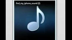 Find my iPhone Sound