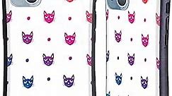 Head Case Designs Cats and Dots Trend Craze! Hybrid Case Compatible with Apple iPhone 14 Plus