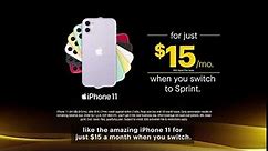 Get the amazing iPhone 11 for $15 mo. w/ Sprint Flex lease