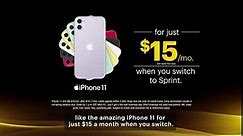 Get the amazing iPhone 11 for $15 mo. w/ Sprint Flex lease