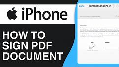 How To Sign PDF Document On iPhone - Easy Tutorial