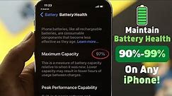 How to Increase battery Health of iPhone! [Save Battery Life]