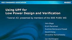 Using UPF for Low Power Design and Verification