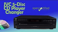 JVC 5 DISC COMPACT DISC CHANGER XL-F108 REMOTELESS FUNCTION CD PLAYER PRODUCT DEMONSTRATION