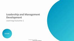 5OS06 Leadership and Management Development LO1