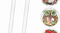 12 in Wreath-Hangers for Front Door,Door-Wreath-Hanger-Clear Over The Door Hooks,2 Pack Non-Scratch-Door-Hanger Hook for Easter Christmas Halloween Fall Wreath Decorations,Welcome Sign for Front Door
