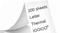 200 pages, thermal printer paper 8.5 x 11, letter, folded, continuous, perforated, quick dry for pen, not 3 proofing, BPA free. For IOOIOO, Peripage, Munbyn, Jadens, Hprt, Phomemo…(lasting 3 years)