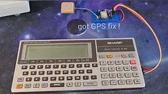 Sharp PC-1600 with a GPS Neo-6M module (ATOMIC TIME)