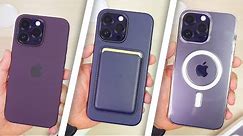 All New Apple Cases and MagSafe Accessories for iPhone 14 Pros! Which is better? (Deep Purple)