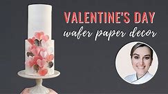 How to use edible silver leaf and make Wafer Paper Hearts Cake Decor | Cake Decorating Tutorial