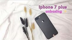 iphone 7 plus unboxing & setup ✨ matte black 128gb 💁🏻‍♀️