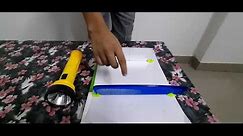 Science Experiment on Reflection of Light in a plane mirror/ Laws of Reflection demonstration