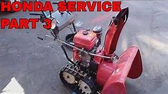 SERVICE Honda Snowblower PART 3 Chute, Belt Inspection, Plug, Oil, RPM's, LED Light, Grommet Upgrade