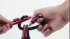 STURME UIAA Certified Climbing Carabiner Clips, 2 Pack 25KN(5623lbs) Screwgate Locking Carabiner Heavy Duty Caribeener Clips, Large Carabiner D Ring for Rock Climbing & Mountaineering