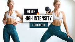 30 MIN Full Body Sweaty STRENGTH and CARDIO HIIT Workout - With Weights, Home Workout, No Repeats