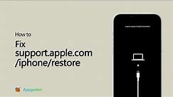 How to Fix support.apple.com/iphone/restore [No Data Loss] | If You See Restore Screen on iPhone