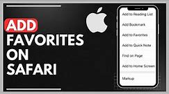 How To Add Favorites On Safari