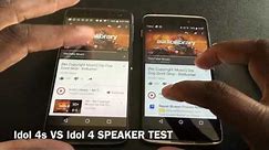 Alcatel Idol 4s VS Idol 4 SPEAKER TEST