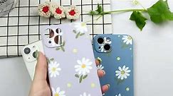 Sunswim Compatible with Galaxy A50 Case Cute Daisy Pattern Full Camera Lens Protection Shockproof TPU Bumper Liquid Silicone Protective Cover Phone Cases for Samsung Galaxy A50/A50s/A30s-Grey