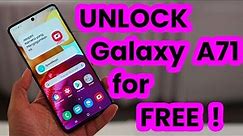 🥇 Unlock Samsung Galaxy A71 for FREE,