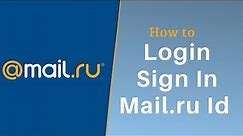 How to Login Mail.ru Account l Sign In Mail.ru 2021
