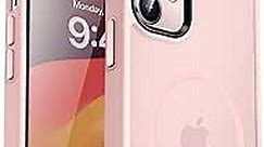 MOCCA Strong Magnetic for iPhone 12 Case/iPhone 12 Pro Case, [Compatible with Magsafe][Mil-Grade Drop Protection] Slim Shockproof Translucent Protective Phone Case for iPhone 12/12 Pro, Pink