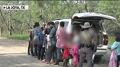 Migrants cross into the US as Fox News reports from border