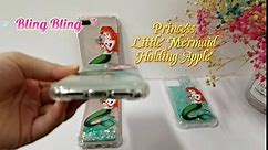 Compatible for iPhone XR Star Twinkling Glitter Little Mermaid Ariel Holding iPhone Logo Bling Bling for iPhone XR