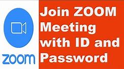 How to Join a Zoom Meeting with an ID and Password (Pass code) ? | Join a Zoom Meeting with an ID