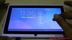 Unlock Pattern Lock on Android Tablet on Single click of Button