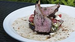 Andrew Zimmern Cooks: Grilled Rack of Lamb with Eggplant Salad