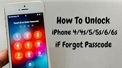 How To Unlock Old iPhone Models iPhone 4/4s/5/5s/6/6s iF Forgot Screen Passcode -Unlock all iPhone's