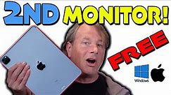 Use Any Tablet As a Second Monitor FREE!