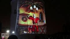 Highlights of 3D interactive Santa Claus projection show in Vilnius