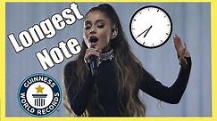 Ariana Grande Breaks Record For Longest Note Ever Held!