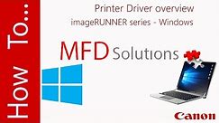 Change default settings Canon imageRUNNER Advance on Windows - MFD Solutions