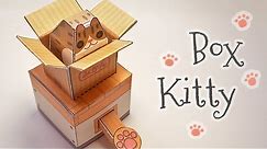 Cat in a box automata papercraft (step by step tutorial)