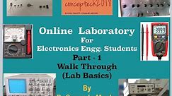 Online Electronics Laboratory for Engineering Students part 1 : Electronic components & Instruments