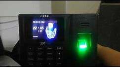 Reseteo Control de Asistencia ZK- Lx14