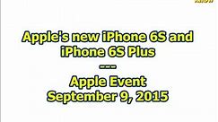 Apple's new iPhone 6S and iPhone 6S Plus - Apple Event 2016-h7HWcgZqTy0 - video Dailymotion