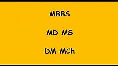 What is MBBS, MD, MS, DM, MCh? Indian Medical Degrees explained!